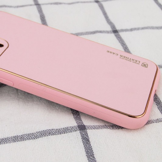 Кожаный чехол Xshield для Apple iPhone 12 (6.1") Розовый / Pink - изображение 1