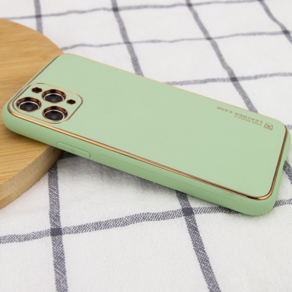 Кожаный чехол для Apple iPhone 12 Pro Max - Xshield (Зеленый / Pistachio)