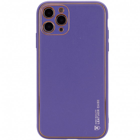 Кожаный чехол Xshield для Apple iPhone 12 Pro Max (6.7") Фиолетовый / Ultra Violet