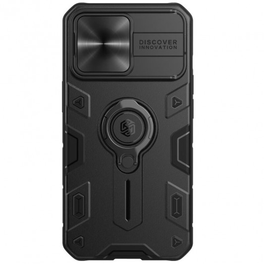 TPU+PC чохол Nillkin CamShield Armor no logo (шторка на камеру) для Apple iPhone 13 Pro (6.1") Чорний - зображення 1 