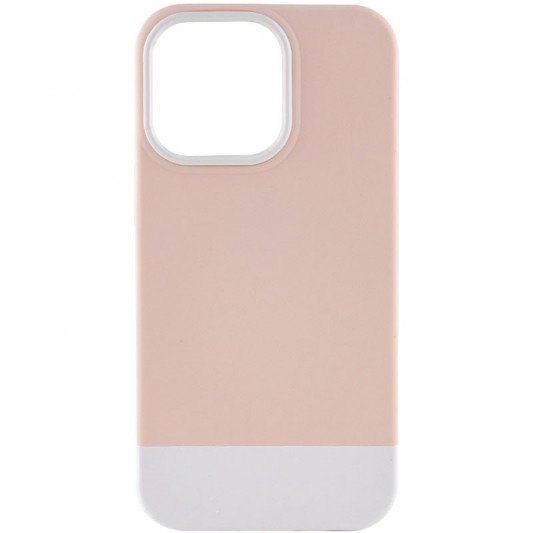 Чохол TPU+PC Bichromatic для Apple iPhone 13 Pro Max (6.7") Grey-beige / White