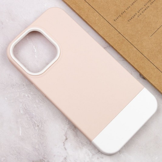 Чохол TPU+PC Bichromatic для Apple iPhone 13 Pro Max (6.7") Grey-beige / White - зображення 3 
