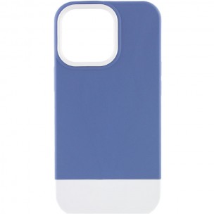 Чехол для Apple iPhone 13 Pro Max - TPU+PC Bichromatic (Blue / White)