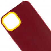 Чохол для Apple iPhone 13 - TPU+PC Bichromatic (Brown burgundy / Yellow)