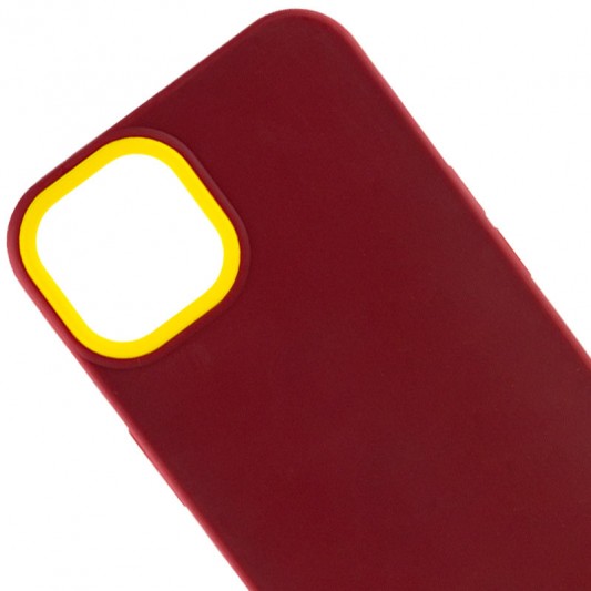 Чохол TPU+PC Bichromatic для Apple iPhone 13 (6.1") Brown burgundy / Yellow - зображення 1 