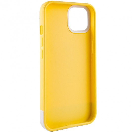Чохол TPU+PC Bichromatic для Apple iPhone 13 (6.1") Creamy-yellow / White - зображення 2 