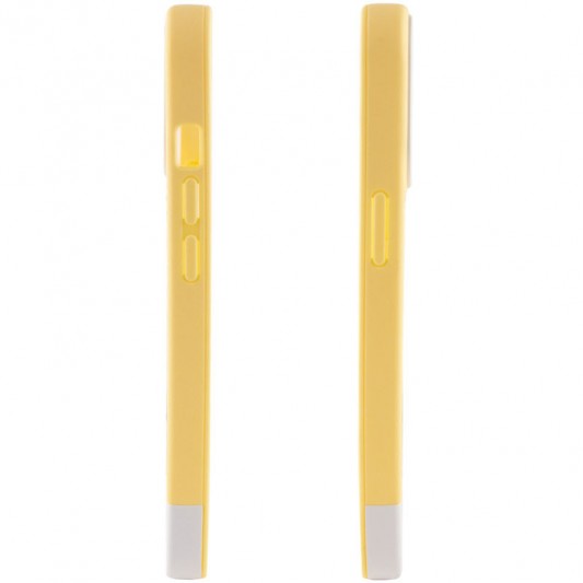 Чохол TPU+PC Bichromatic для Apple iPhone 13 (6.1") Creamy-yellow / White - зображення 3 