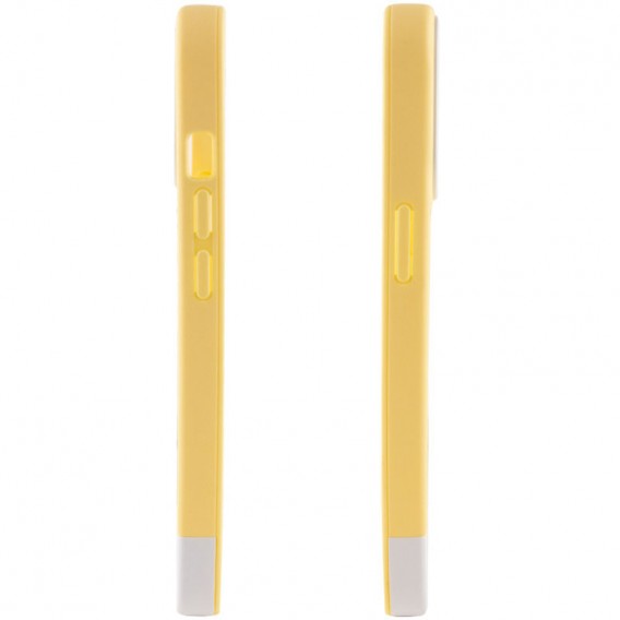 Чехол для Apple iPhone 13 - TPU+PC Bichromatic (Creamy-yellow / White)