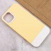 Чохол для Apple iPhone 13 - TPU+PC Bichromatic (Creamy-yellow / White)