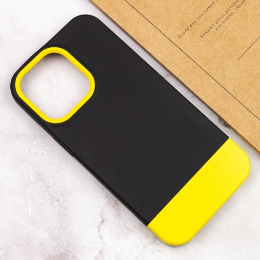 Чохол TPU+PC Bichromatic для Apple iPhone 13 Pro (6.1") Black / Yellow - зображення 3 