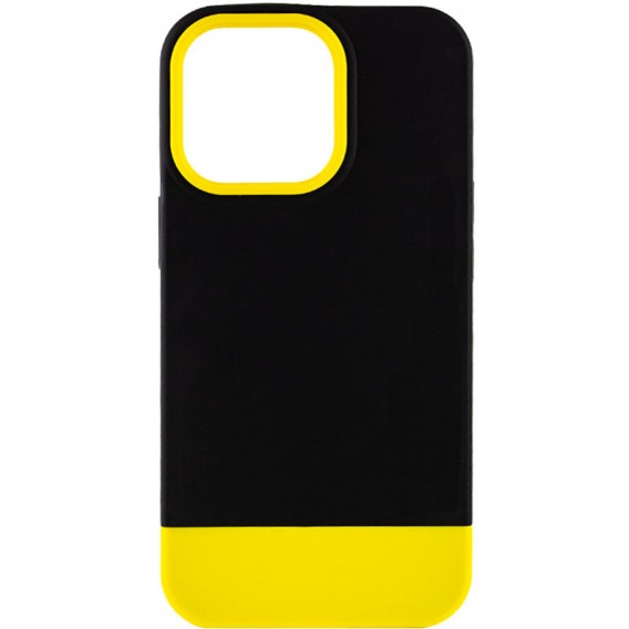 Чехол для Apple iPhone 13 Pro - TPU+PC Bichromatic (Black / Yellow)