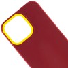 Чехол для Apple iPhone 13 Pro - TPU+PC Bichromatic (Brown burgundy / Yellow)