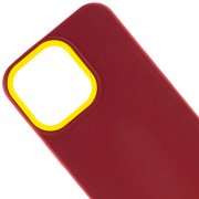 Чохол Apple iPhone 13 Pro - TPU+PC Bichromatic (Brown burgundy / Yellow)