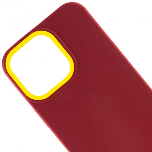 Чохол TPU+PC Bichromatic для Apple iPhone 13 Pro (6.1") Brown burgundy / Yellow - зображення 1 