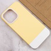 Чехол для Apple iPhone 13 Pro - TPU+PC Bichromatic (Creamy-yellow / White)