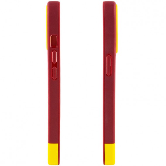 Чохол Apple iPhone 12 Pro / 12 (6.1"") - TPU+PC Bichromatic (Brown burgundy / Yellow)