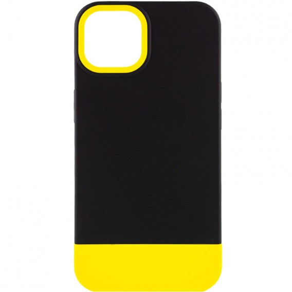 Чохол Apple iPhone 12 Pro Max - TPU+PC Bichromatic (Black / Yellow)
