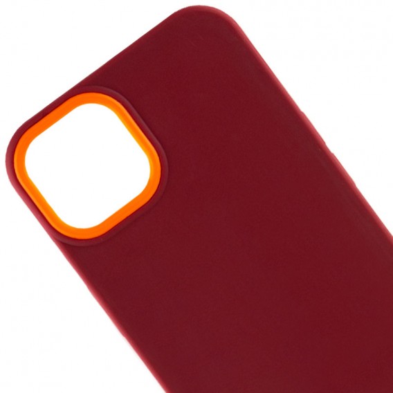 Чехол для Apple iPhone 12 Pro Max - TPU+PC Bichromatic (Brown burgundy / Orange)