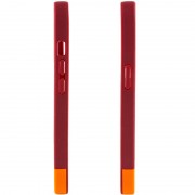 Чехол TPU+PC Bichromatic для Apple iPhone XR (6.1"") (Brown burgundy / Orange)