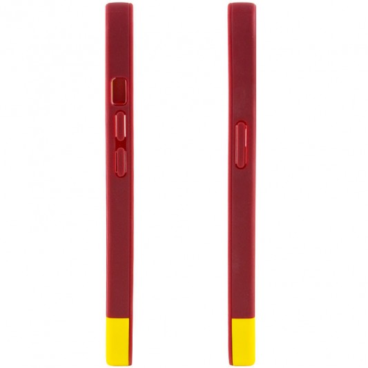Чехол TPU+PC Bichromatic для Apple iPhone X / XS (5.8") Brown burgundy / Yellow - изображение 2