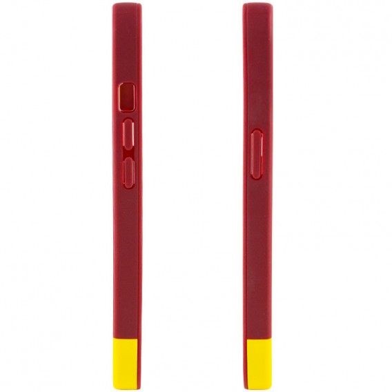 Чохол TPU+PC Bichromatic для iPhone X / XS (5.8"") (Brown burgundy / Yellow)