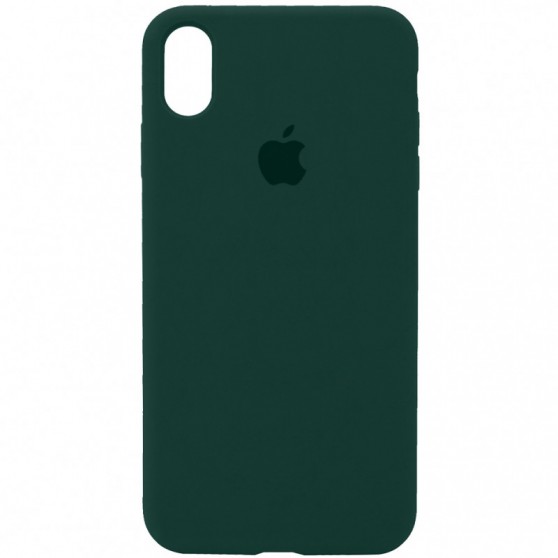 Чохол Silicone Case Full Protective (AA) для Apple iPhone X / XS (5.8") Зелений / Forest green