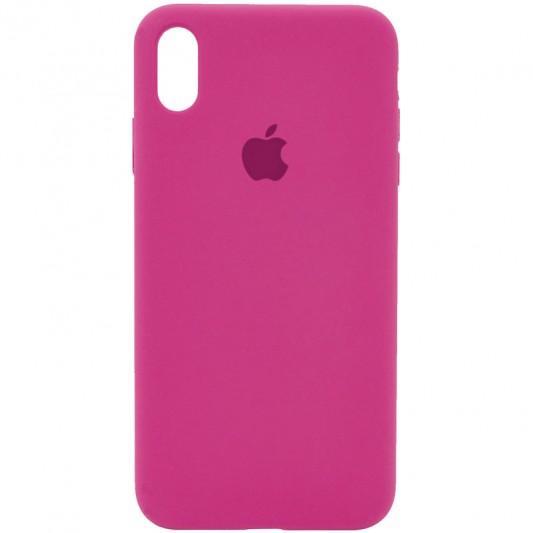 Чохол Silicone Case Full Protective (AA) для Apple iPhone XS Max (6.5") Малиновий / Dragon Fruit