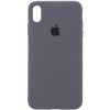 Чехол для Apple iPhone XS Max (6.5"") - Silicone Case Full Protective (AA) (Серый / Dark Grey)
