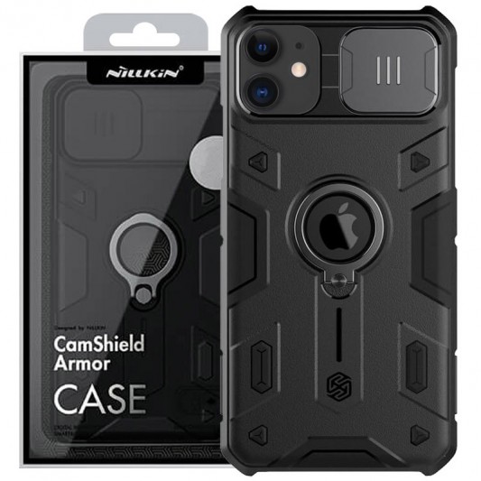 Черный TPU+PC чехол Nillkin CamShield Armor с шторкой на камеру для iPhone 11