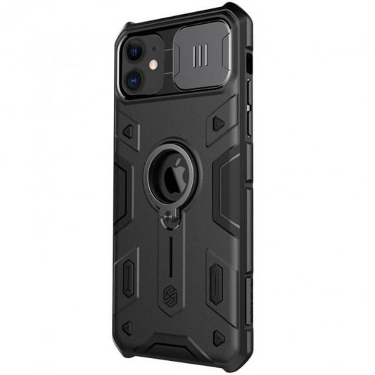 TPU+PC чехол Nillkin CamShield Armor (шторка на камеру) для Apple iPhone 11 (6.1") Черный - изображение 1