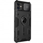 TPU+PC чехол для Apple iPhone 11 (6.1"") - Nillkin CamShield Armor (шторка на камеру) (Черный)