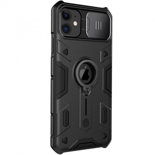 TPU+PC чехол Nillkin CamShield Armor (шторка на камеру) для Apple iPhone 11 (6.1") Черный - изображение 2