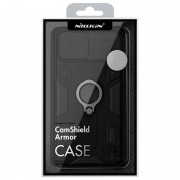 TPU+PC чехол для Apple iPhone 11 (6.1"") - Nillkin CamShield Armor (шторка на камеру) (Черный)