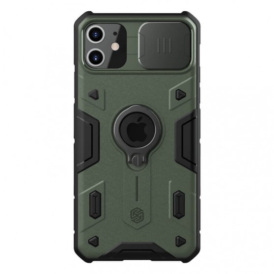 TPU+PC чохол для iPhone 11 - Nillkin CamShield Armor (шторка на камеру) (Зелений)