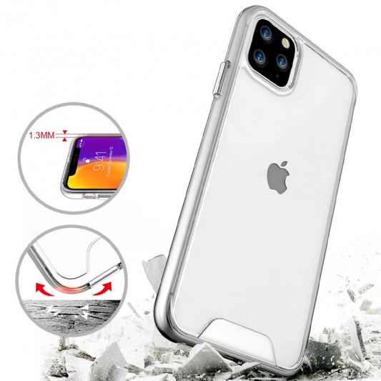 Чехол TPU Space Case transparent для Apple iPhone 11 Pro Max (6.5") Прозрачный - изображение 4
