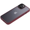 TPU+PC чехол для Apple iPhone 12 Pro Max (6.7"") - Metal Buttons (Бордовый)
