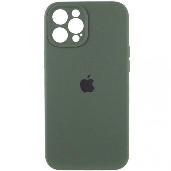 Чехол Silicone Case Full Camera Protective (AA) для Apple iPhone 12 Pro Max (6.7") Зеленый / Cyprus Green