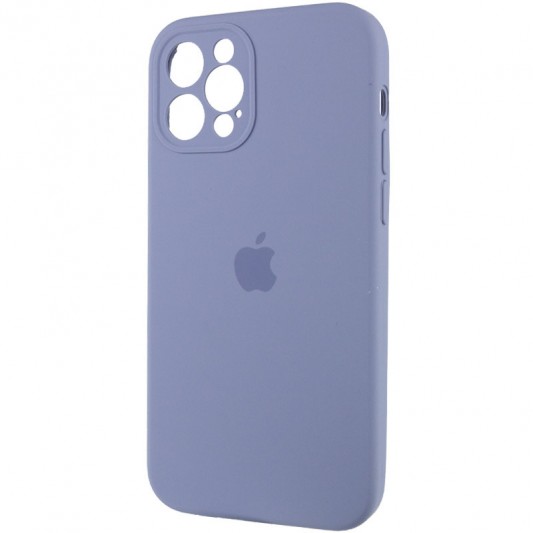 Чохол Silicone Case Full Camera Protective (AA) для Apple iPhone 12 Pro Max (6.7") Сірий / Lavender Gray - зображення 2 
