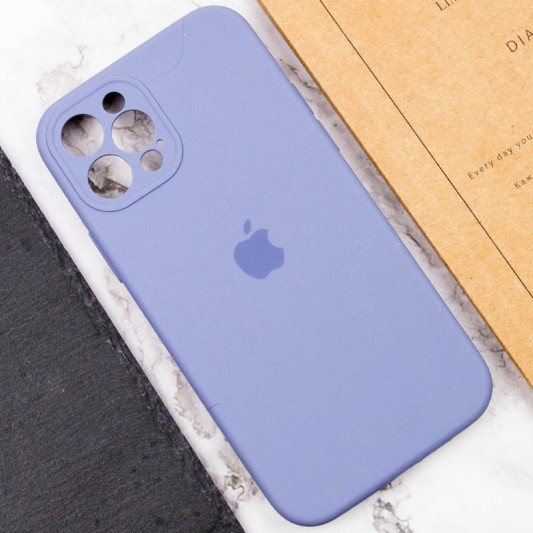 Чохол Silicone Case Full Camera Protective (AA) для Apple iPhone 12 Pro Max (6.7") Сірий / Lavender Gray - зображення 4 