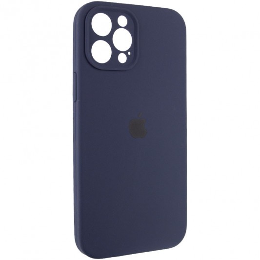 Чохол Silicone Case Full Camera Protective (AA) для Apple iPhone 12 Pro Max (6.7") Темно-синій / Midnight blue - зображення 1 