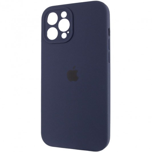 Чохол Silicone Case Full Camera Protective (AA) для Apple iPhone 12 Pro Max (6.7") Темно-синій / Midnight blue - зображення 2 