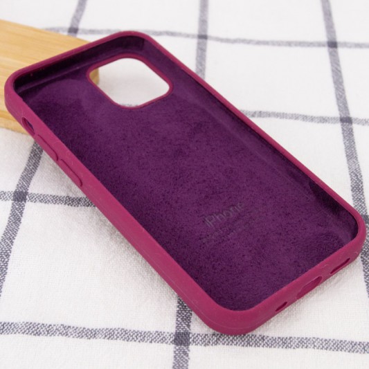 Чохол Silicone Case Full Protective (AA) для Apple iPhone 13 mini (5.4") Бордовий / Maroon - зображення 2 