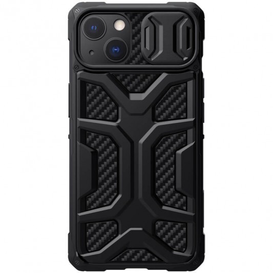 Чорний чохол TPU+PC для Айфон 13 - Nillkin CamShield Adventurer (з шторкою на камеру)