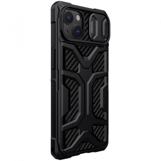 TPU+PC чохол Nillkin CamShield Adventurer (шторка на камеру) для Apple iPhone 13 (6.1") Чорний - зображення 3 