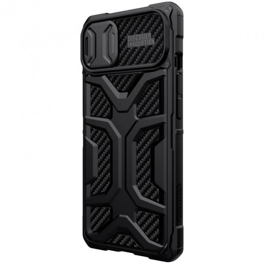 TPU+PC чохол Nillkin CamShield Adventurer (шторка на камеру) для Apple iPhone 13 Pro (6.1") Чорний - зображення 3 