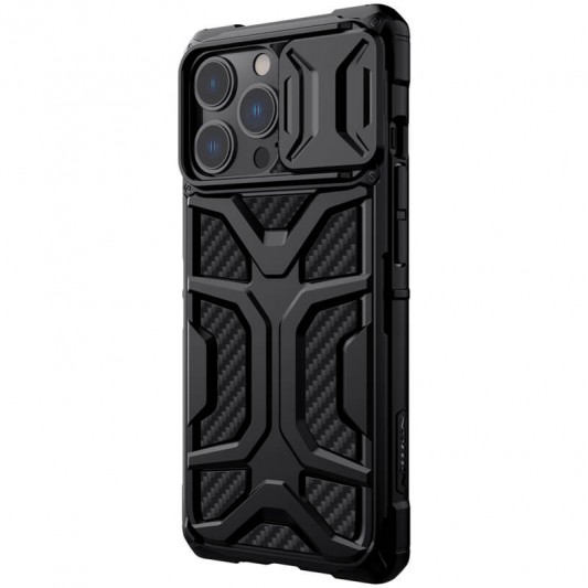 TPU+PC чехол Nillkin CamShield Adventurer (шторка на камеру) для Apple iPhone 13 Pro Max (6.7") Черный - изображение 2