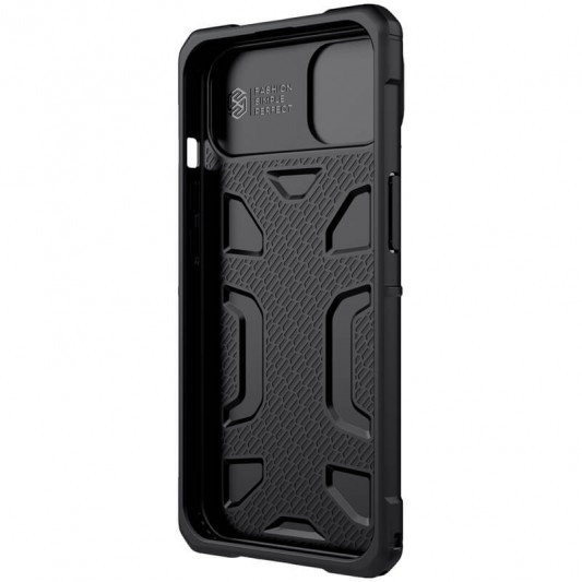 TPU+PC чехол Nillkin CamShield Adventurer (шторка на камеру) для Apple iPhone 13 Pro Max (6.7") Черный - изображение 4
