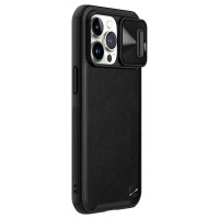 Шкіряна накладка Nillkin Camshield Leather (шторка на камеру) для Apple iPhone 13 Pro (6.1") Чорний / Black