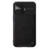 Шкіряна накладка для iPhone 13 Pro - Nillkin Camshield Leather (шторка на камеру) (Чорний/Black)