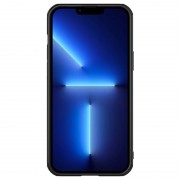 Кожаная накладка для iPhone 13 Pro - Nillkin Camshield Leather (шторка на камеру) (Черный / Black)